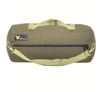 Waxed Canvas All Purpose Military Style Duffle Bag, 24-Inch, Water-Resistant, Adjustable Strap, Fully Lined, Double Zipper Closure, heavy Duty, Olive Green