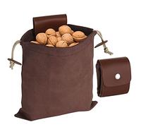 Waxed Canvas Foraging Pouch - Collapsible Bushcraft Bag for Mushroom, Fruit Picking, Camping, Hiking, Fishing, Seashells