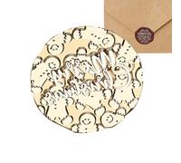 Waxed Copper Envelope - Vintage Head with Elegant Details, Reusable Brass Alloy Construction | Traditional Craft Sealing Tools