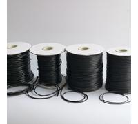 Waxed Cord Polyester Jewellery, Black, 1-3mm Thickness, 2, 5, 10 meters, Bracelet Making Thread (1.5mm, 10, meter)