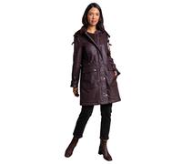 Waxed Longline Hooded Coat Roman Chocolate 16