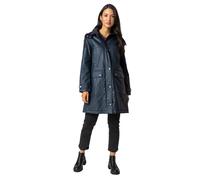 Waxed Longline Hooded Coat Roman Navy 10