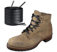 Waxed Shoe laces for Wolverine 1000 Mile Work Boot Men Women Flat Shoelaces Stings(Color:Black,Size:45Inch)