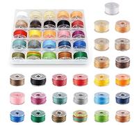 Waxed Thread,0.55mm*10m Colourful Bracelet String,25pcs Beading Thread,String for Bracelet Making,Cord for Jewellery Making,Waxed Cord for Leather Sewing,Nylon Macrame,Wax Cotton Threads for DIY Craft