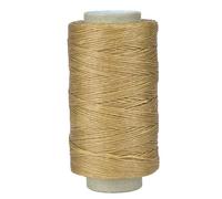 Waxed Thread, 250 Meters 150D Flat Sewing Thread Hand Stitching Waxed Thread for Leather Crafts, Bookbinding, Shoe Repairing(Natural Color)