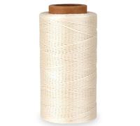 Waxed Thread 284 Yards 150D 0.8MM Leather Sewing Waxed Thread Flat Sewing Waxed String for Hand Craft DIY, Wallets, Shoe Repairing, Book Binding, Beige