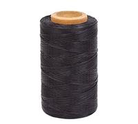 Waxed Thread 284 Yards 150D 0.8MM Leather Sewing Waxed Thread for Shoes Repairing Bookbinding Leather Craft DIY (Black, 9#)