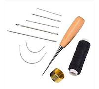 Waxed Thread with Hand Sewing Needles Kit and Drilling Awl Thimble 150D Hand Stitching Cord for Leather Craft DIY Practical Treatment
