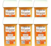 Waxee compatible for Veet EasyWax 50ml roll-on, roller wax cartridges, 6pcs Honey. (Wax cartridges only.)