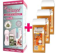 Waxee SMART 100ml roll-on waxing kit + 3 x Honey roller wax