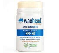 Waxhead Zinc Oxide Sunscreen Stick - 4 Certified Organic and Mineral Ingredients, Non-toxic, EWG Rated 1, Reef Safe, Non GMO, Biodegradable, Kids, Baby, Face and Body, Tattoo safe, SPF 30, 3.7oz