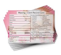 Waxing Client Cards A6 Size - Salon and Therapist Customer Consultation Record - Treatment Services Essentials - Profile and Recording Forms - Beauty Stationery - 105x148mm - Pack of 200