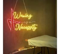 Waxing is A Necessity Neon Sign Beauty Spa Signs Esthetics Salon Wall Art