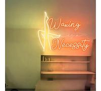 Waxing is A Necessity Neon Sign Beauty Spa Signs Esthetics Salon Wall Art