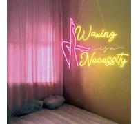 Waxing is A Necessity Neon Sign Beauty Spa Signs Esthetics Salon Wall Art