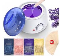 Waxing Kit - Wax Warmer for Hair Removal: Hard Wax Beans for Full Body, Legs, Face, Eyebrows, Bikini, Brazilian Waxing for Women Men, Waxing Pot Hair Removal for Beginners