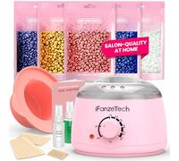 Waxing Set Wax Hair Removal Set: Wax Machine Warm Wax Hair Removal Device with Silicone Bowl, 5 Packs Wax Beads for Face, Brazilian Bikini Area, Body, Waxing Kit Women Men