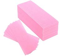 Waxing Strips Pink Non-Woven Removal Wax Strip Facial Body Wax Strip Sheet Removal Wax Paper for Facial Leg Bikini Cleaning and Removal (100 Pieces)
