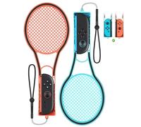 WAXITY Tennis Racket Hand Grips for Nintendo Switch 2(2025) Controller, Tennis Handle Handheld Grips for Joy con2, Hand Holder Accessories for Mario Tennis Aces Game&Switch Sports Tennis/Badminton
