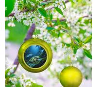 Waxy Monkey Tree Frog Christmas Ball Ornaments - 3 Inch Shatterproof Christmas Tree Decorations, Golden Xmas Hanging Balls for Tree Decor, Holiday Wedding Party Decorative Pendants