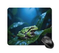 Waxy Monkey Tree Frog Mouse Pad Square Mice Mat Waterproof Computer Mousepad with Non-Slip Rubber Base Wireless Mice Pad for Laptop Office Home Personalized Gaming Mousepad 25 * 30cm