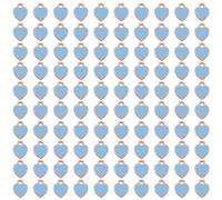WAY DENG 200 pcs Tiny Heart Enamel Charm Gold Plated Alloy Love Pendant Bracelet Earring Keychain Jewelry Crafts 6x8mm, Enamel, No Gemstone