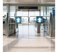 Way Door,Swing Safety Gate,Self-Closing Swing Gate - Durable Safety Barrier for Supermarkets, Warehouses & Libraries - 1-Way Access Gate for Enhanced Security & Public Safety