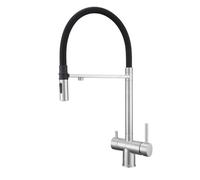 Way Kitchen Tap Stainless Steel Curved Pull Out Grey 3 Way Water Filter Tap Kitchen Drinking Taps Sink Mixer Pull Out