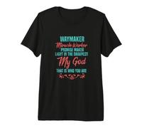 Way Maker Miracle Worker Promise Keeper Christian Faith Premium T-Shirt