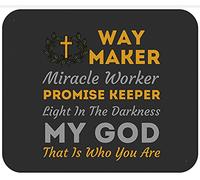 Way Maker Miracle Worker Promise Keeper Light My God Mousemat Comfortable Mouse Mat Durable Desk Mat For Gaming Computer Laptop 25X30Cm