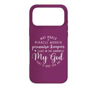 Way Maker Miracle Worker Promise Keeper My God Case for iPhone 17 Pro Max
