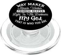 Way Maker Miracle Worker Promise Keeper Uplifting Quote PopSockets PopGrip for MagSafe