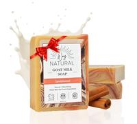 Way Natural - Goat Milk Soap, Sandalwood (3 Bars Hand and Body Soap): Mild Dye Free Soap, Real Goat Milk Soap