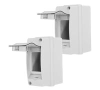 Way Power Distribution Box Electrical Box Cover Weatherproof 2pcs | ABS PC Construction, Sleek Modern Style, Indoor Houses Protection, 2 Way Design, Window