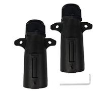 Way Round Connector - 2 Pieces 7 Point Trailer Side Plug, Rugged Vehicle Harness, Universal Tow Accessory, Secure Power Interface | Versatile Heavy Duty Towing Component For Garage Landscaping