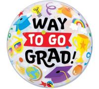 Way To Go Grad 22"/56Cm Bubble Balloon
