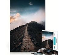 Way to Heaven Jigsaw 1000 Pieces for Teenagers Memory Train Fun Clean Seamless Connection Relaxing Indoor Group Activity (38x52cm)