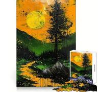 Way to The Sun Painting 1000 Pieces Jigsaw Puzzles for Teenagers Clear Thinking Gentle Engagement Firm Interlock Nice Gift (38x26cm)