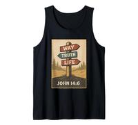 Way Truth Life John 14: 6 Bible Verse Christian Tank Top