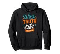 Way Truth Life John 14 6 - Vintage Christian Faith Pullover Hoodie