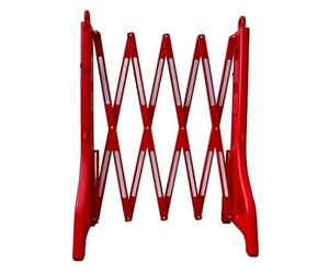 Way4Now - RED/WHITE - Plastic Expandable Barrier | Reflective finish, PE construction, 2500mm length, portable design, safety fencing solution