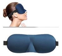 WAYA 3D Comfort Foam Sleep Eye Mask for Men Women with Adjustable Strap - 3D Tailored Cup with Adaptable Sponge - Sleeping Mask & Blindfold - Block Upto 100% Light - Eye Shade Cover Blue