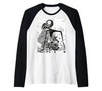 Wayang Indonesia: Traditional Shadow Puppet Art Design Raglan Baseball Tee