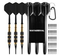 WayArrival Soft Tip Darts 18g, 3 Brass Barrel Darts for Electronic Board