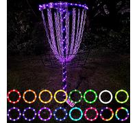 Waybelive LED Disc Golf Lights, Remote Control Disc Golf Rim Light for Disc Golf Basket, C Battery Box, 16 Color Change by Yourself, Waterproof, Super Bright to Play at Night