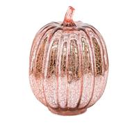 Waycin Twinkle LED Light Pumpkins, Timer Lighted Sparkling Starry Night Glass Pumpkins, Fall Halloween Decorations for Home, Timer Lighted Pumpkin Decorations for Bedroom Bathroom Hallway (Pink-3)