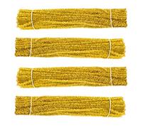 Waycreat 400 Pieces Pipe Cleaners Gold Chenille Stem for DIY Art Craft Decorations (6mm x 12 Inch)
