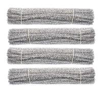 Waycreat 400 Pieces Pipe Cleaners Silver Chenille Stem for DIY Art Craft Decorations (6mm x 12 Inch)
