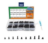 Waycreat 800pcs M2 M2.5 M3 Laptop Notebook Computer Screws Set Kit for IBM HP Dell Samsung Sony Toshiba Gateway Acer Lenovo(10 Sizes)