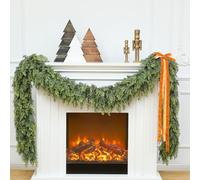 Waydress 1 Pcs 9ft Christmas Cedar Garland Artificial Realistic Soft and Thickness Green Faux Cedar Pine Garland for Home Fireplace Indoor Outdoor Holiday Party Decoration